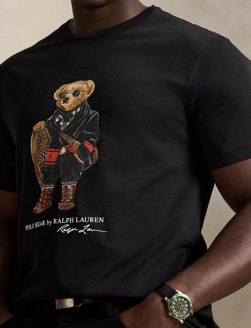 T-shirt Polo Ralph Lauren zwart beer katoen