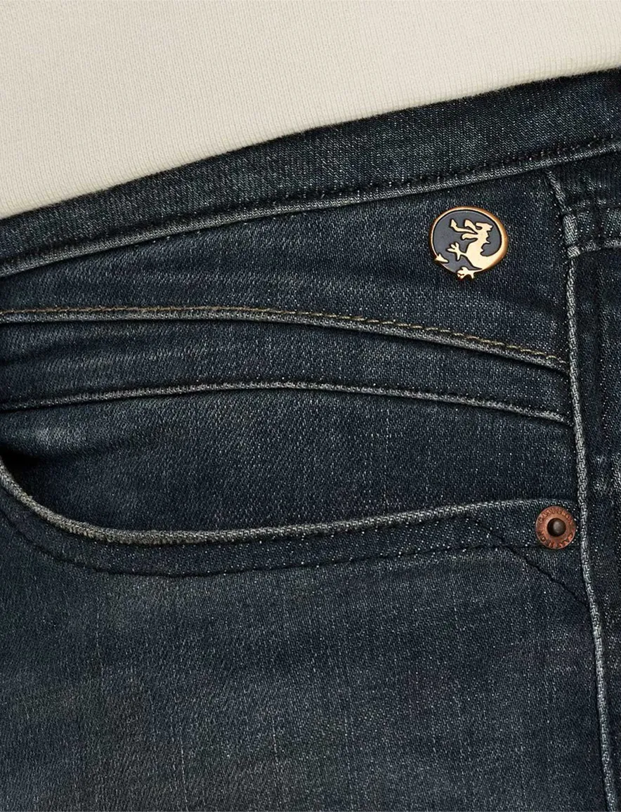 Cast Iron Shiftback tapered fit jeans donkerblauw
