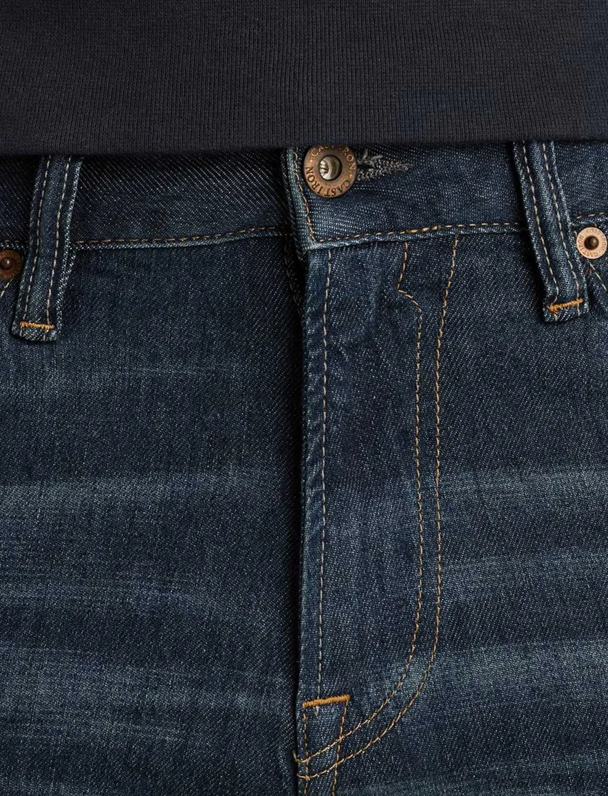 Cast Iron Valver jeans donkerblauw wijde fit