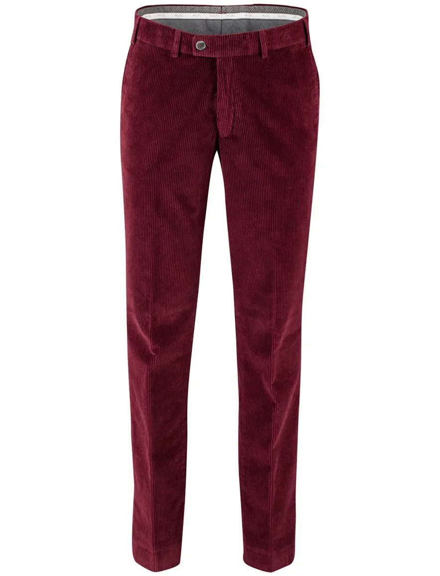 Hiltl Pantalon katoen bordeaux corduroy rib