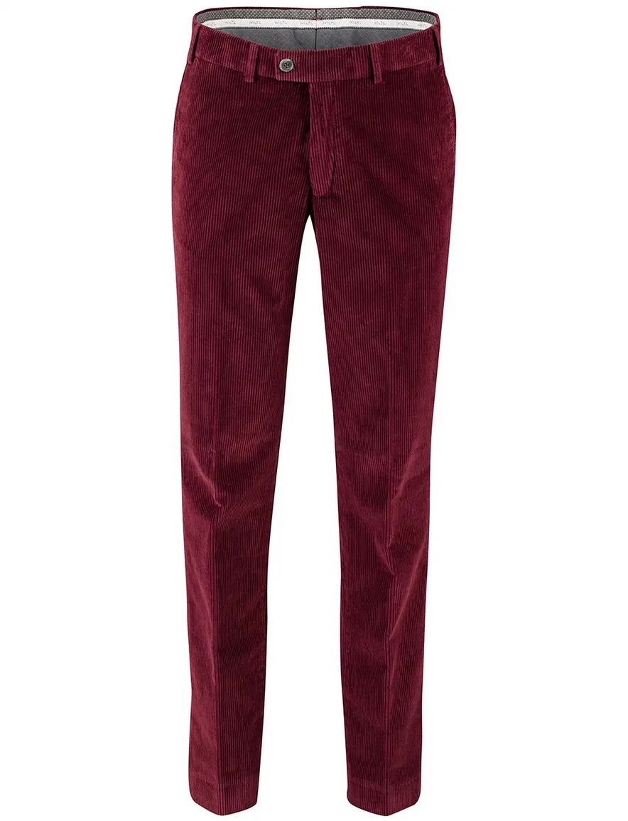 Hiltl Pantalon katoen bordeaux corduroy rib
