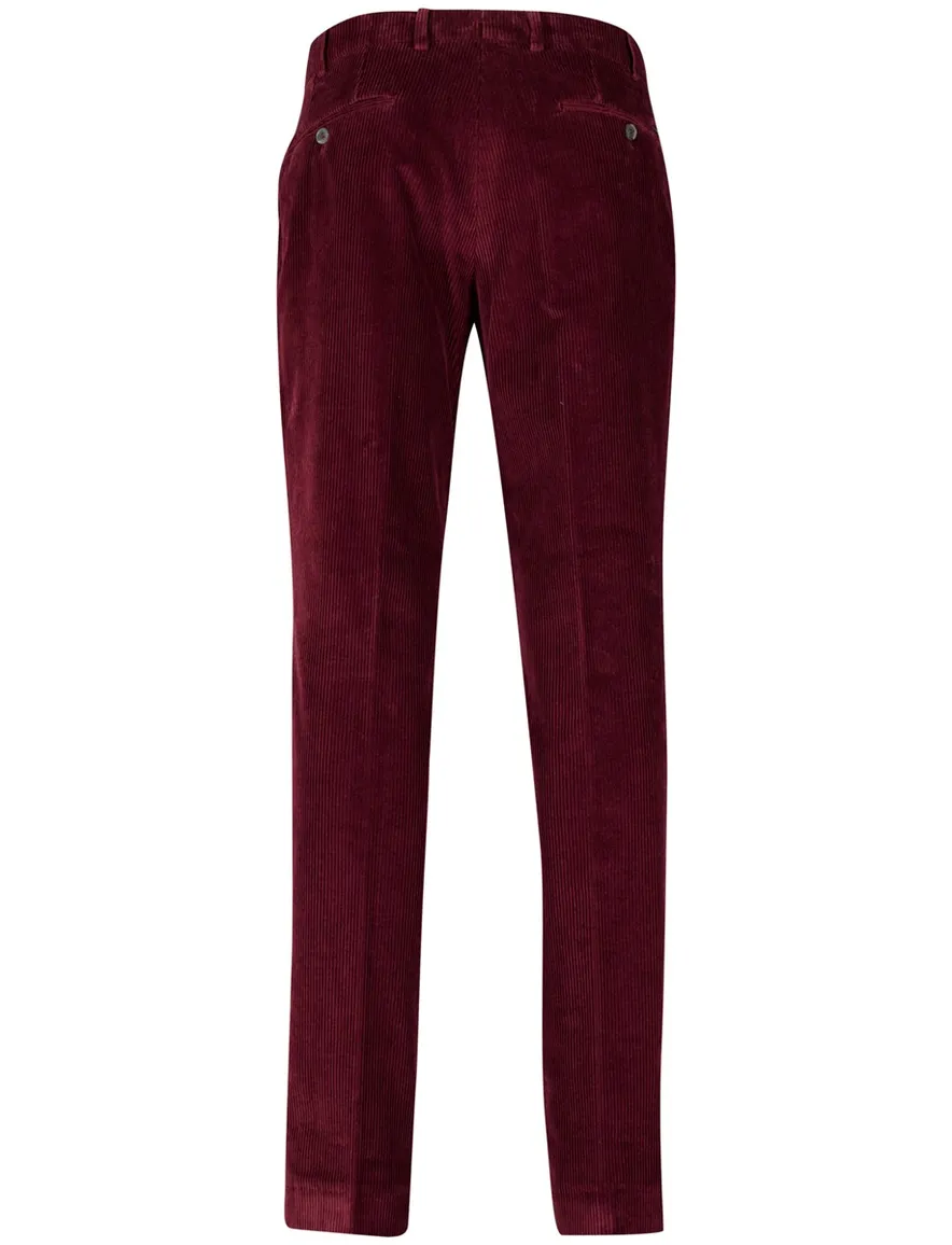 Hiltl Pantalon katoen bordeaux corduroy rib