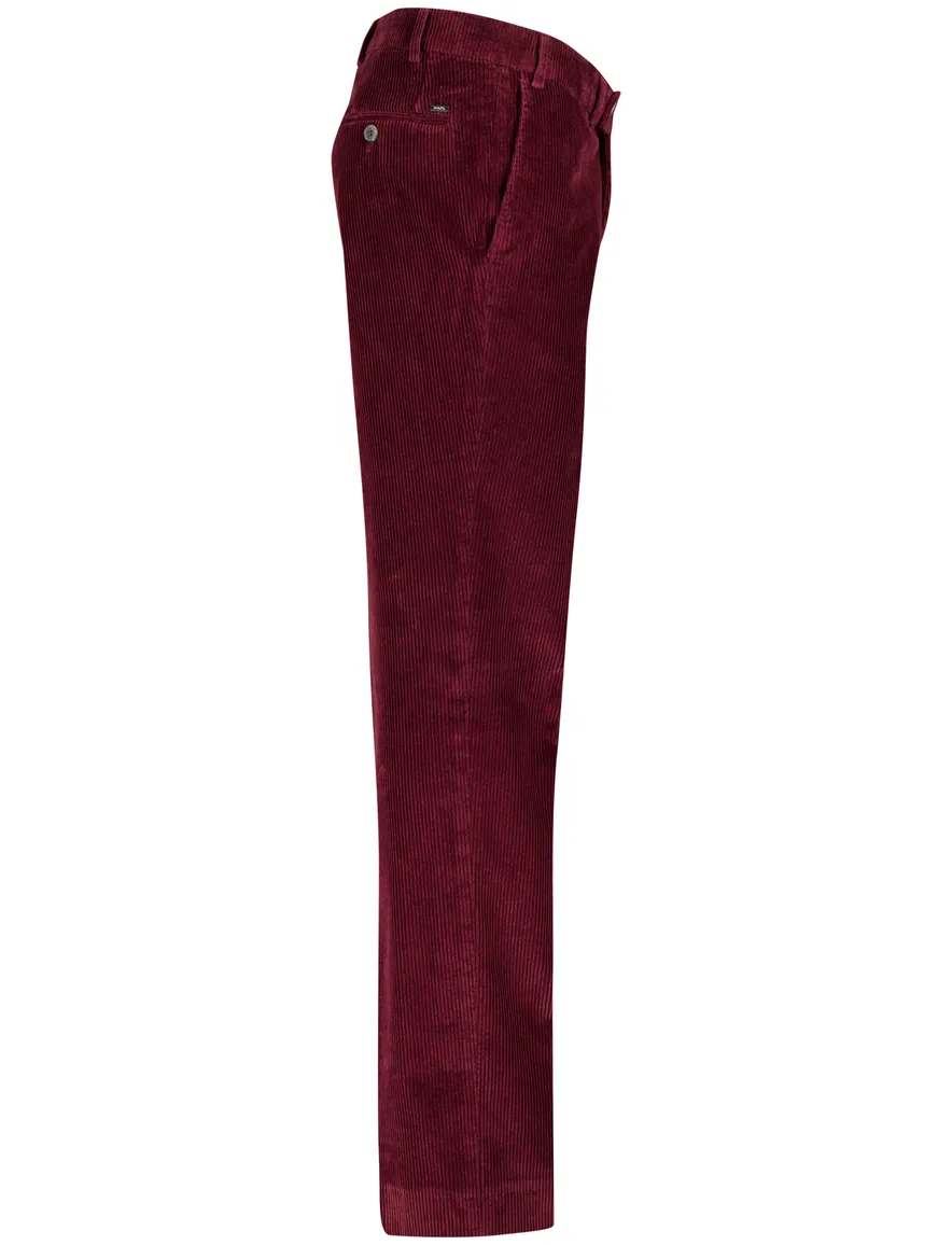 Hiltl Pantalon katoen bordeaux corduroy rib