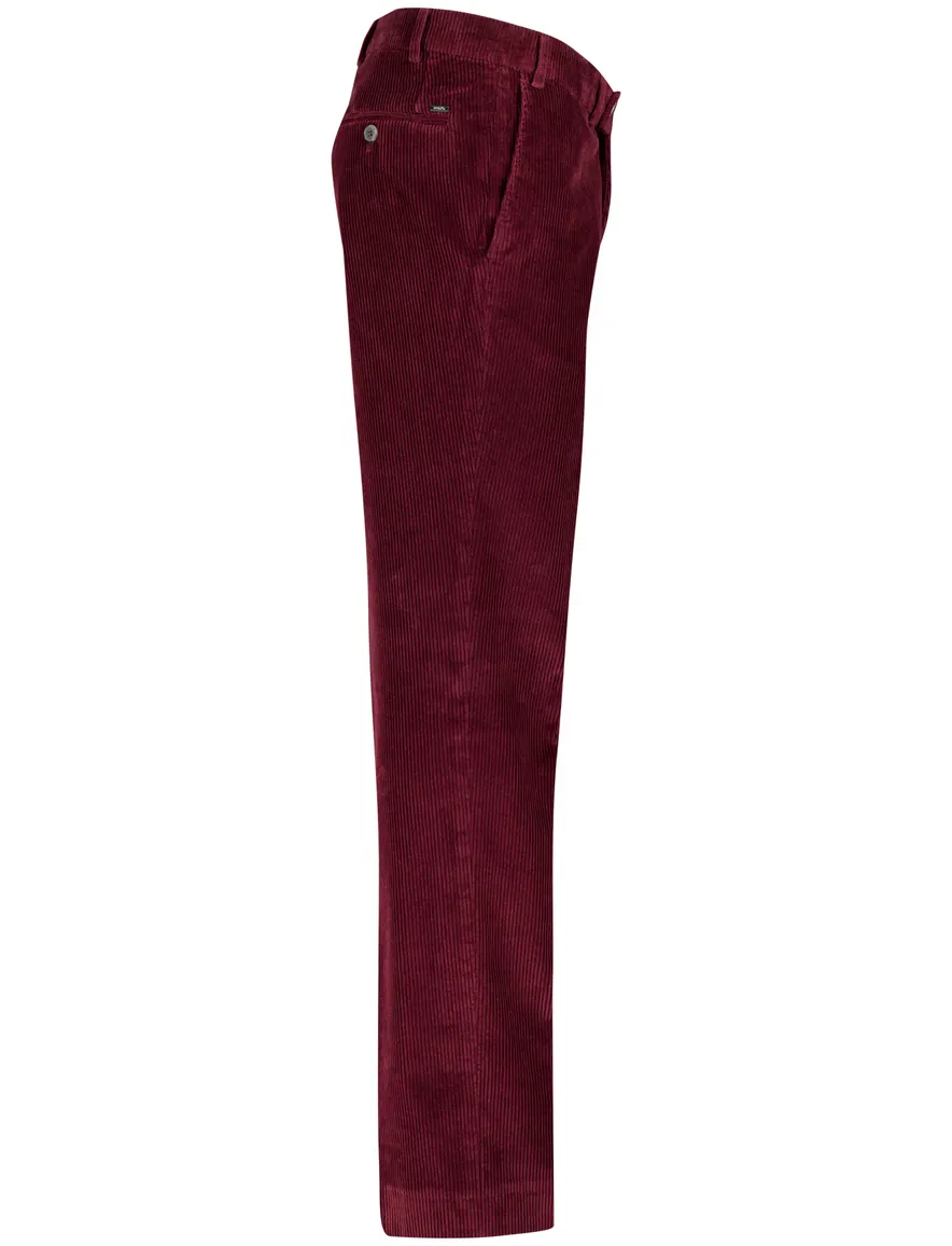 Hiltl Pantalon katoen bordeaux corduroy rib