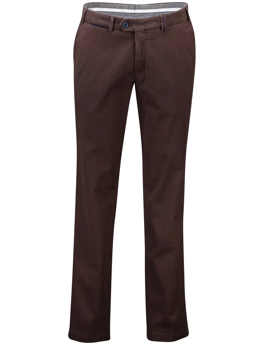 Hiltl pantalon katoen bruin katoen