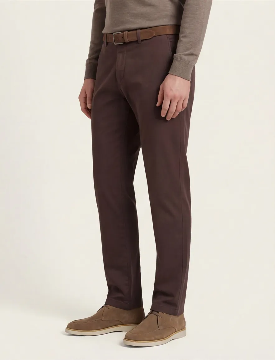 Hiltl pantalon katoen bruin katoen