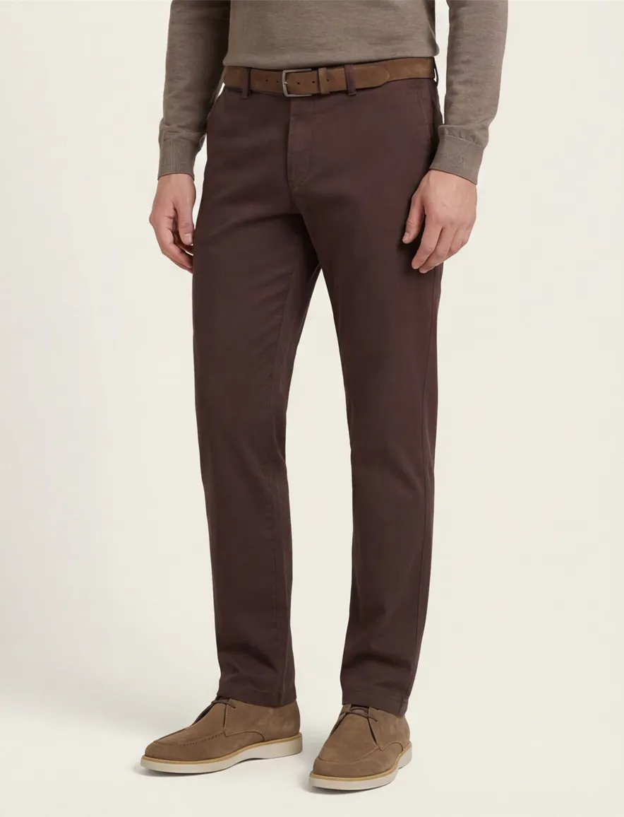 Hiltl pantalon katoen bruin katoen
