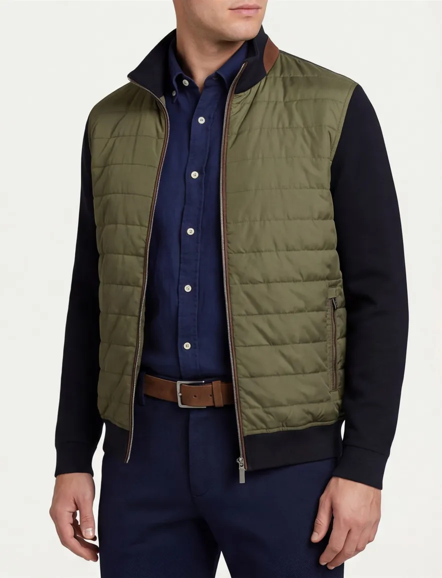Bugatti outdoorvest groen zwart Sweat Shirt Jacket