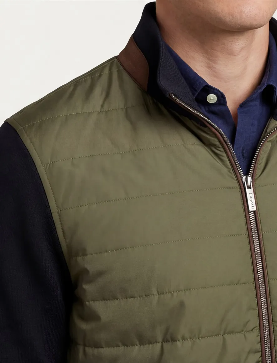Bugatti outdoorvest groen zwart Sweat Shirt Jacket