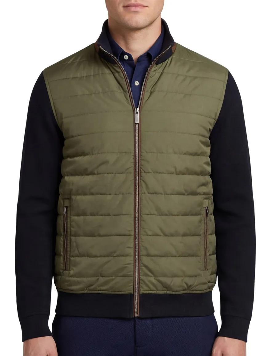 Bugatti outdoorvest groen zwart Sweat Shirt Jacket