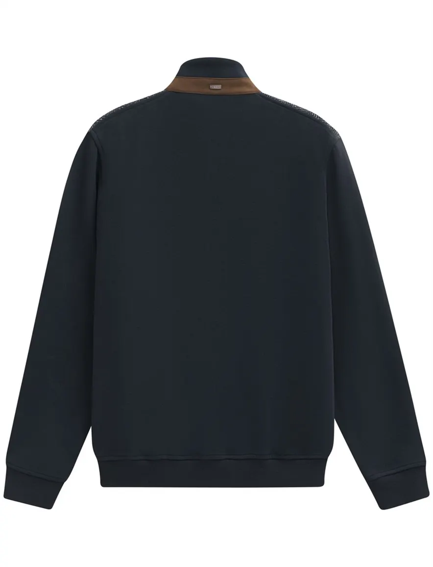 Bugatti jas donkerblauw effen katoen