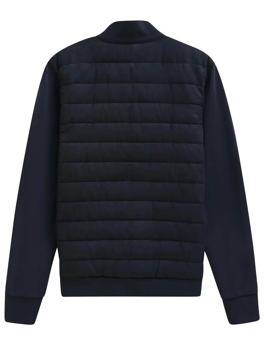 Bugatti vest donkerblauw effen katoen