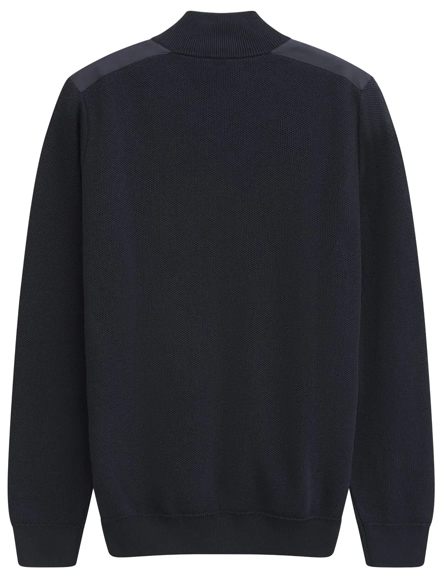 Bugatti vest donkerblauw effen