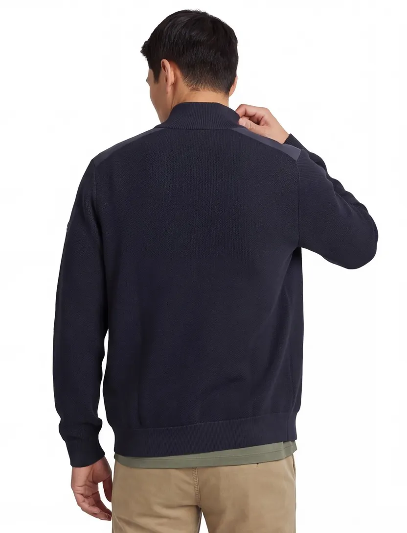 Bugatti vest donkerblauw effen