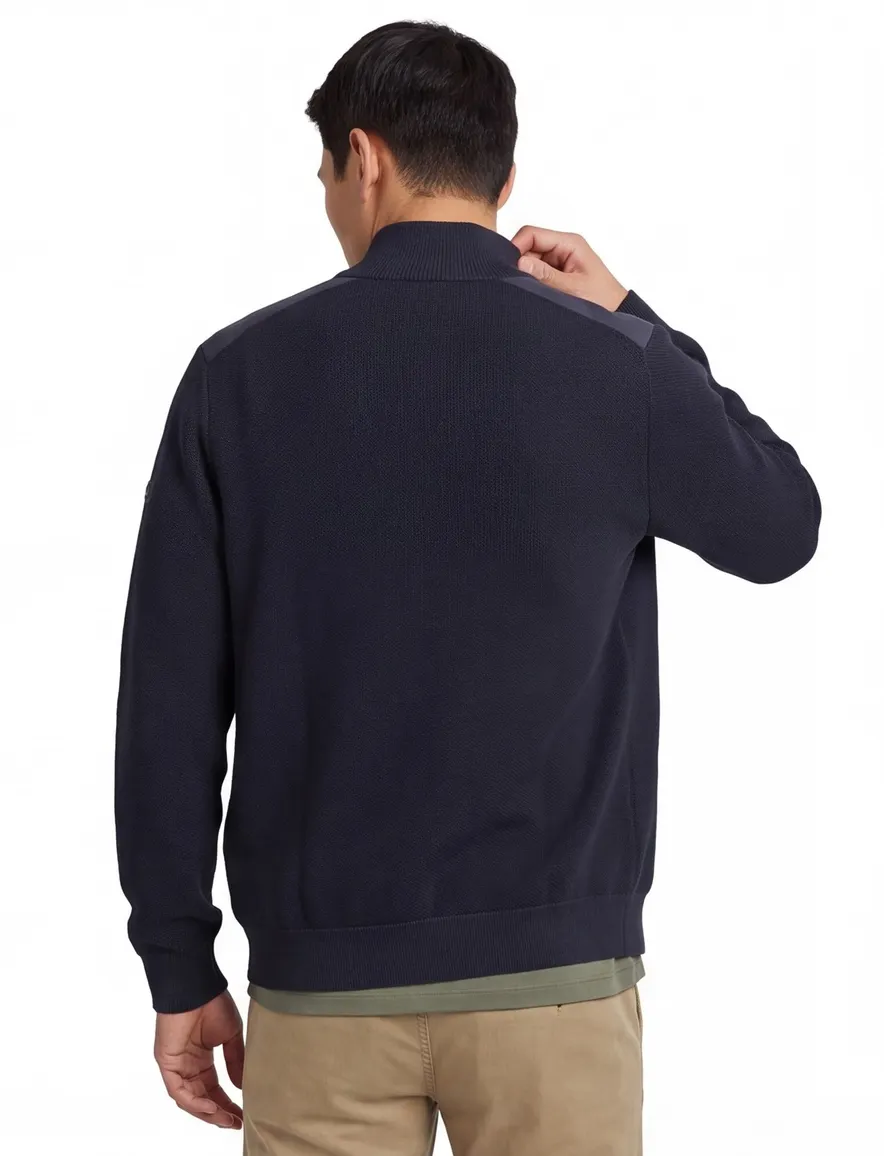 Bugatti vest donkerblauw effen