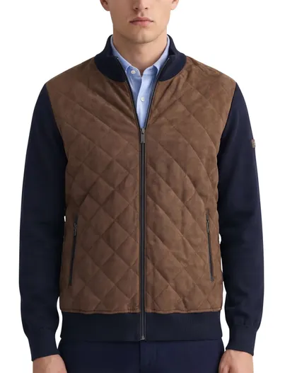 Bugatti Bugatti vest bruin effen