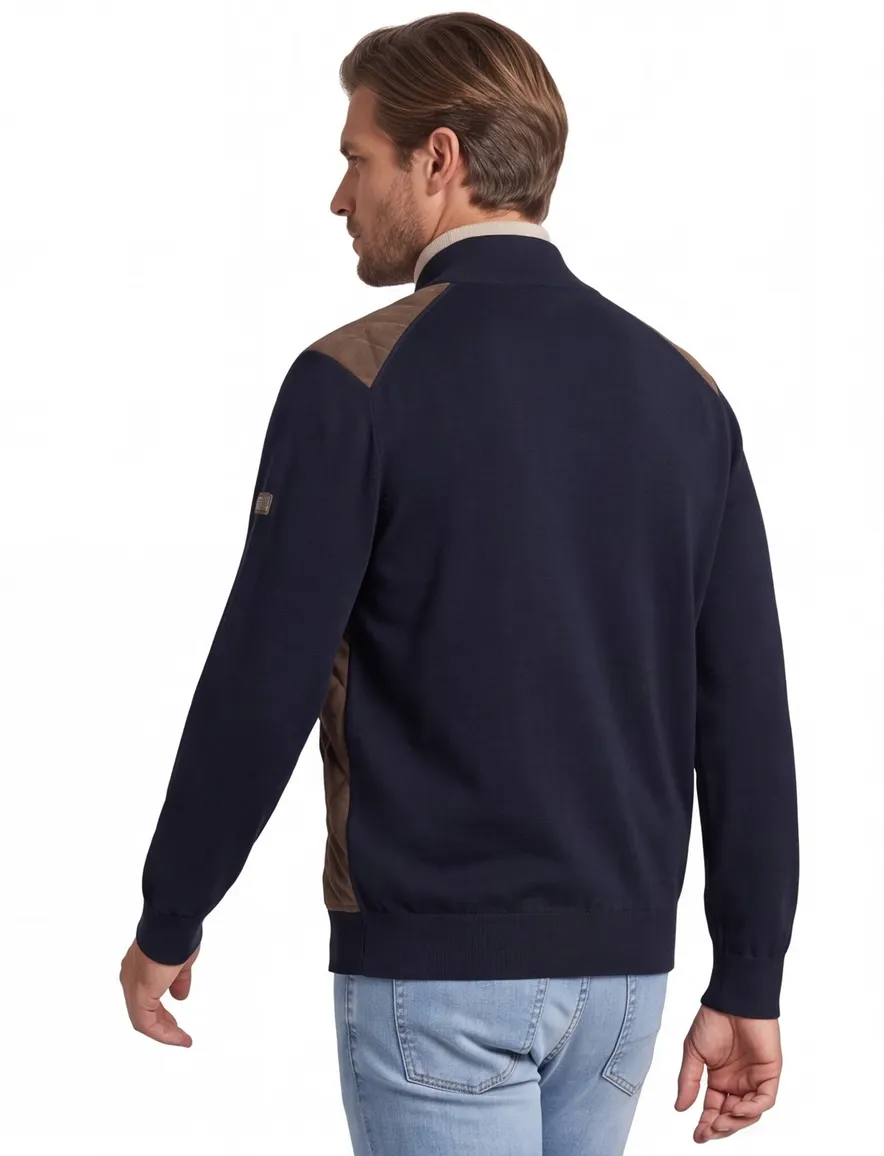 Bugatti vest bruin effen