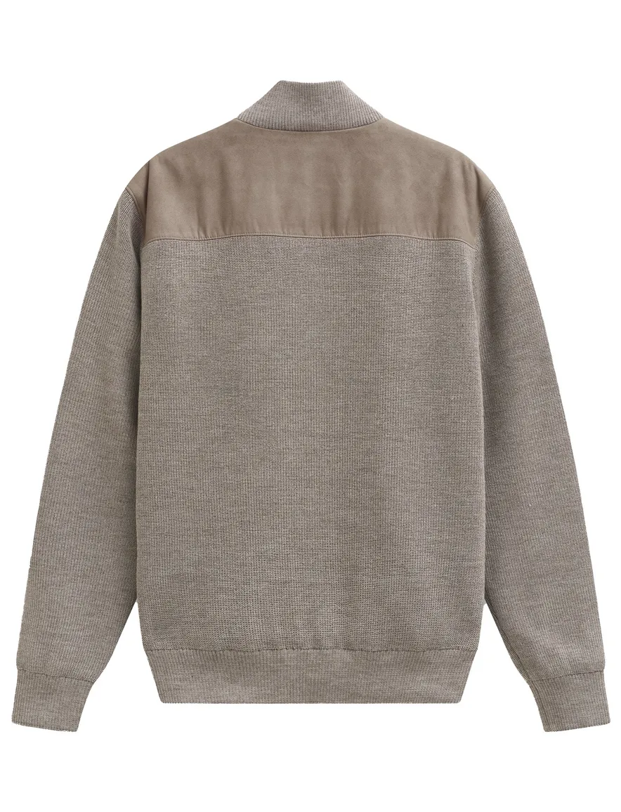Bugatti vest beige effen katoen