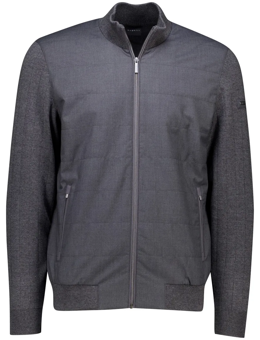 Bugatti outdoor vest grijs Knit Jacket