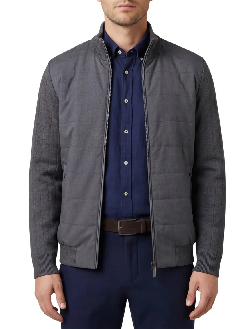 Bugatti outdoor vest grijs Knit Jacket