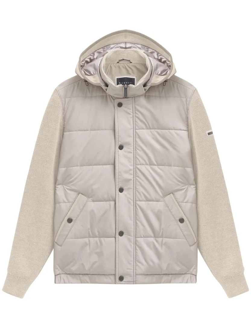 Bugatti outdoorvest beige gewatteerd effen