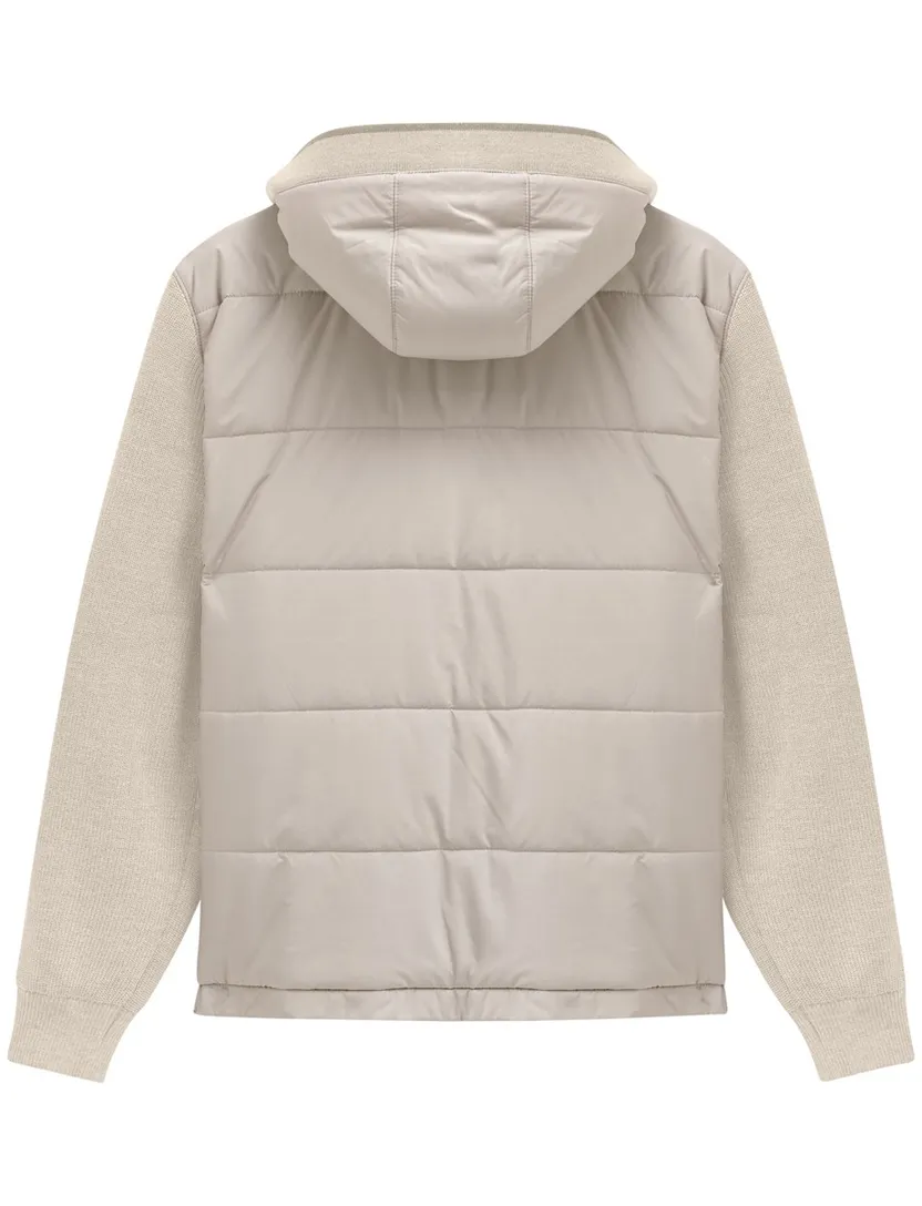 Bugatti outdoorvest beige gewatteerd effen