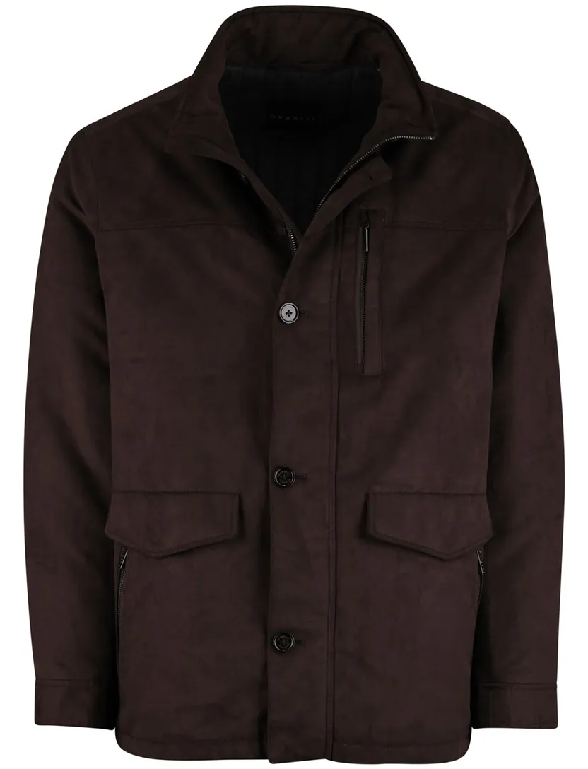 winterjas Bugatti bruin suede