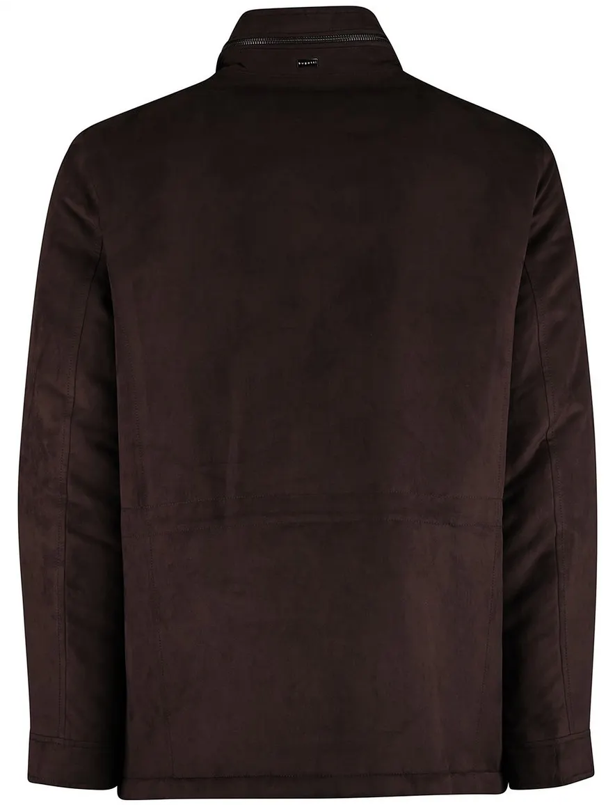 Bugatti winterjas suede bruin