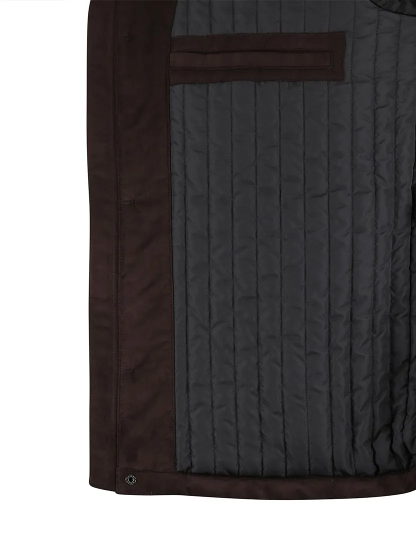 winterjas Bugatti bruin suede