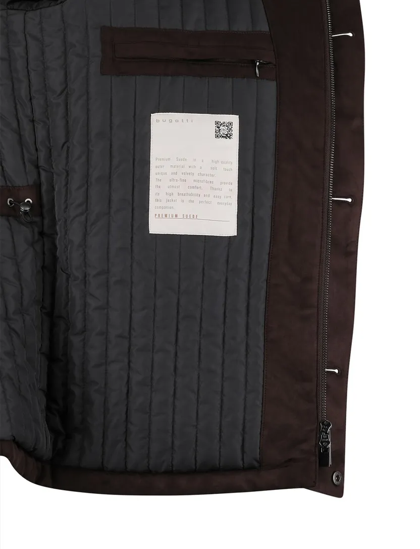 winterjas Bugatti bruin suede