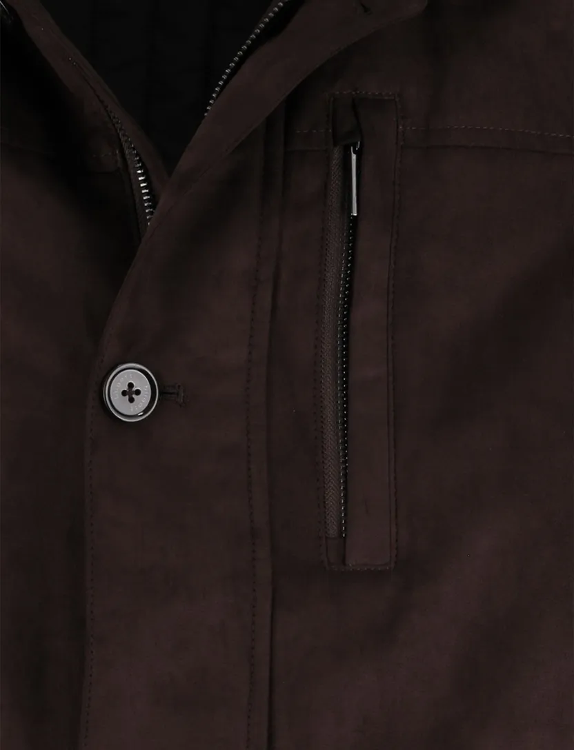 winterjas Bugatti bruin suede