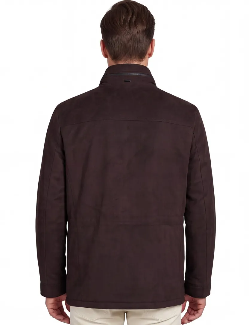winterjas Bugatti bruin suede