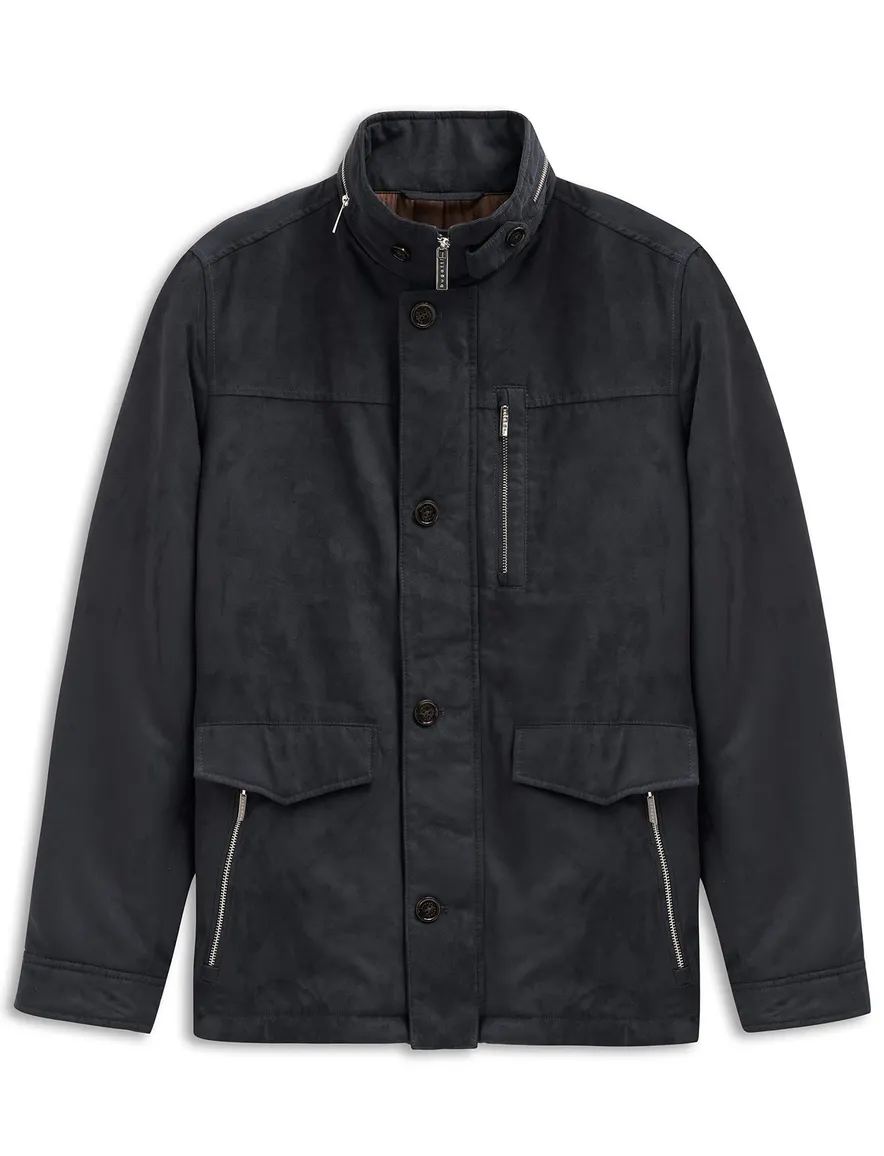 Bugatti winterjas donkerblauw polyester