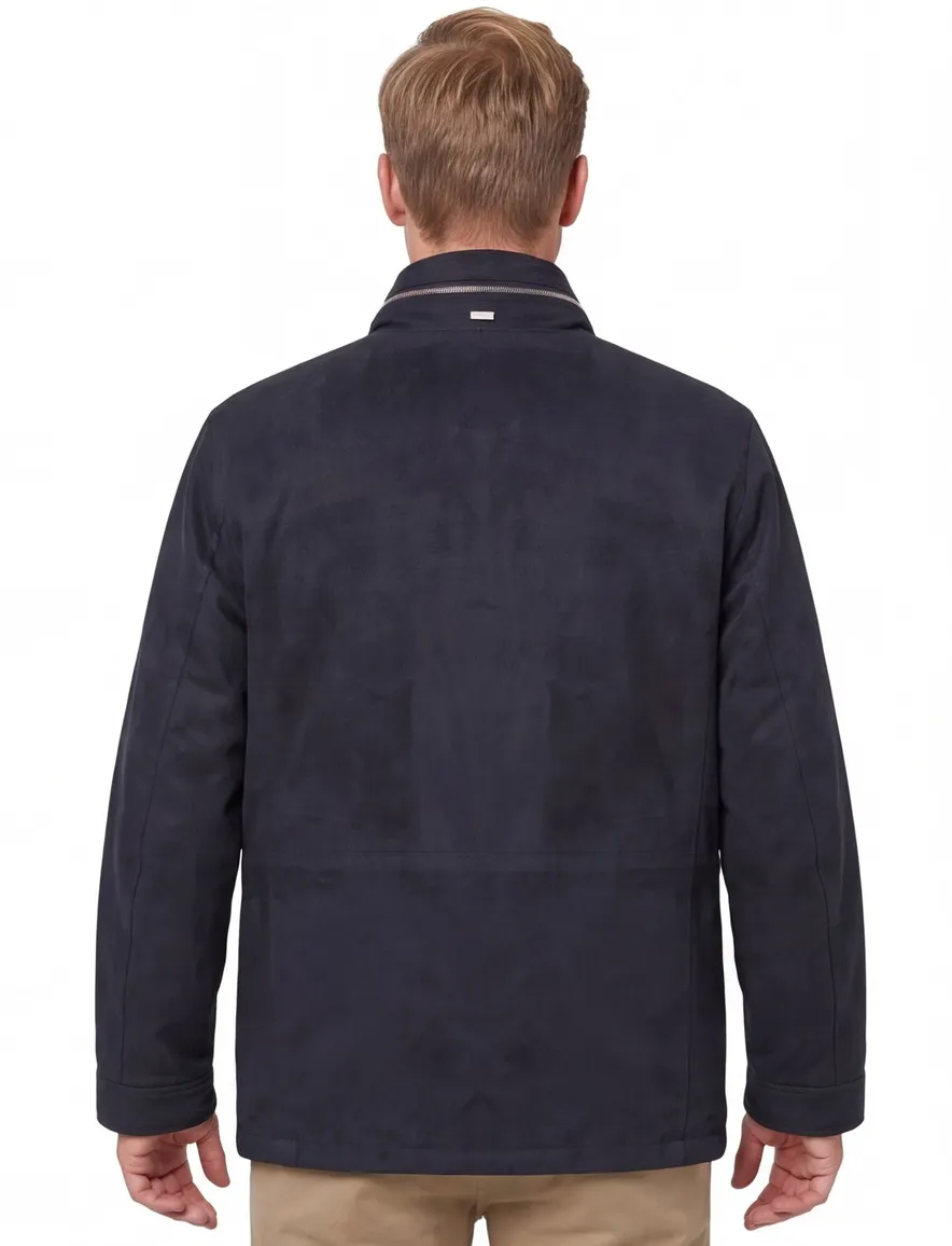 Bugatti winterjas donkerblauw polyester