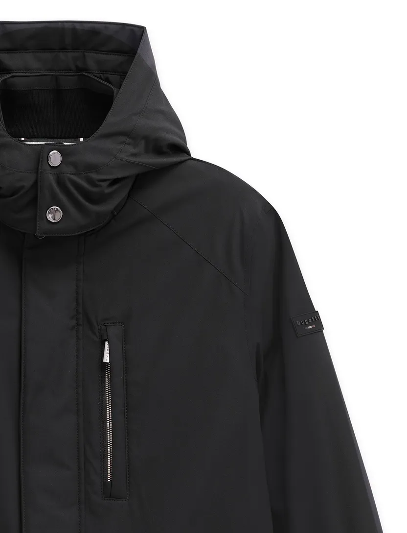 Bugatti donkerblauwe parka jas polyester