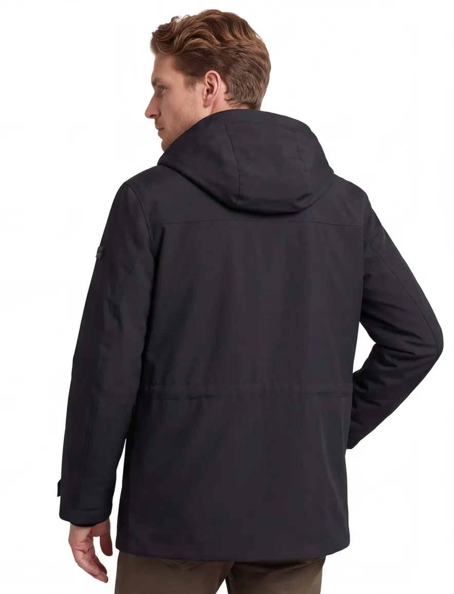 Bugatti parka jas polyester donkerblauw