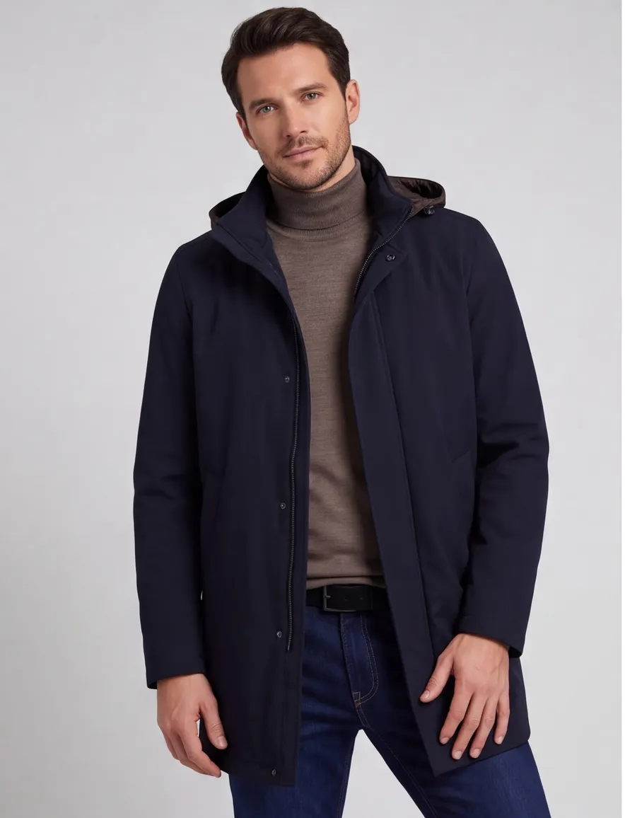 Bugatti winterjas donkerblauw