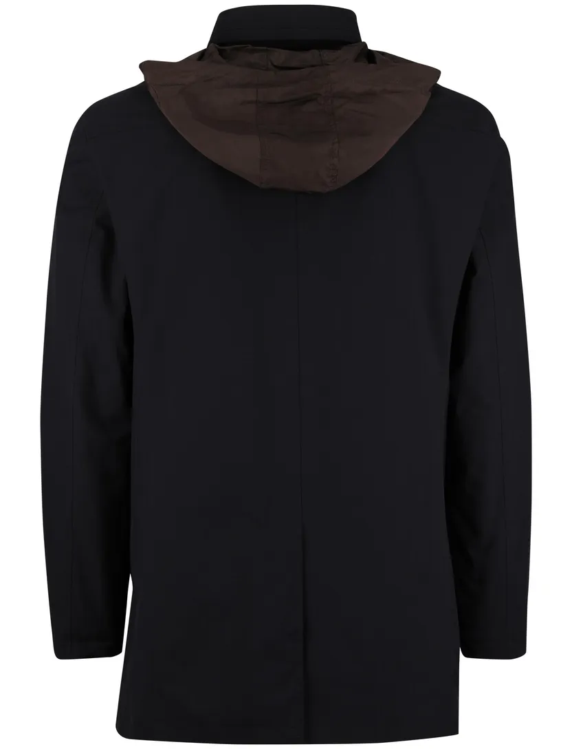 Bugatti winterjas donkerblauw afneembare capuchon polyester
