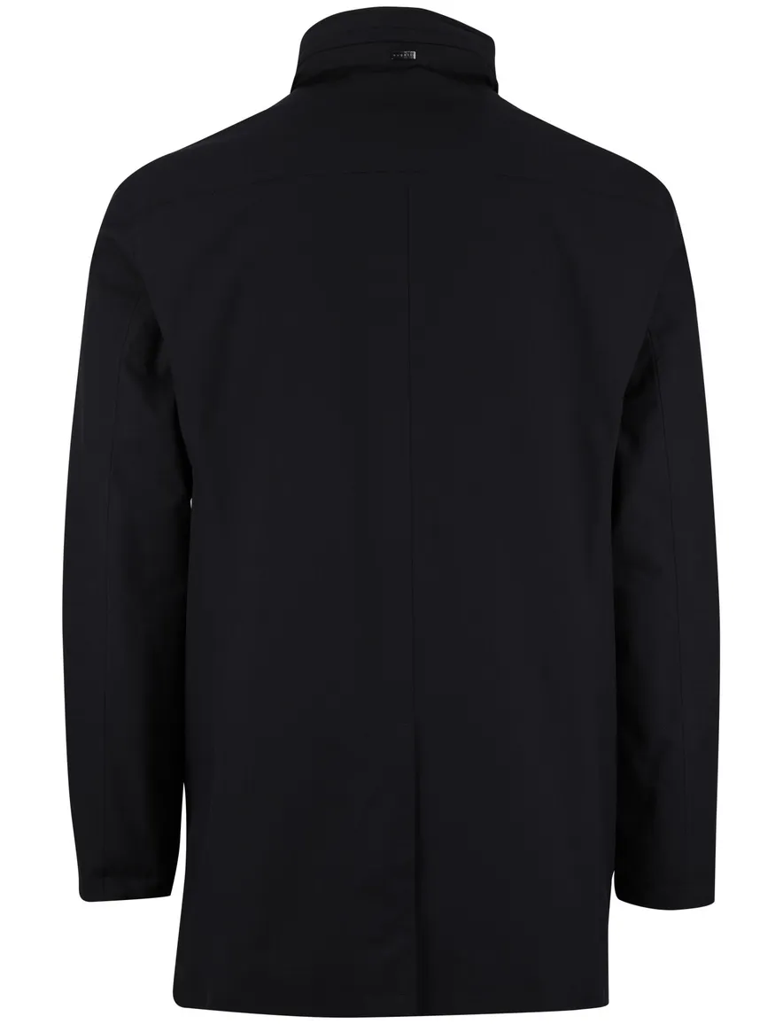 Bugatti winterjas donkerblauw afneembare capuchon effen