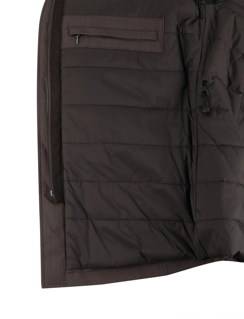 Bugatti winterjas bruin afneembare capuchon polyester