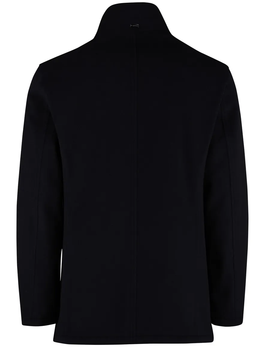 Bugatti Winterjas Donkerblauw dubbele rits en knoop