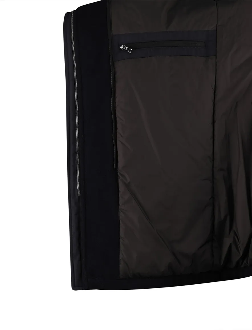 Bugatti Winterjas Donkerblauw dubbele rits en knoop