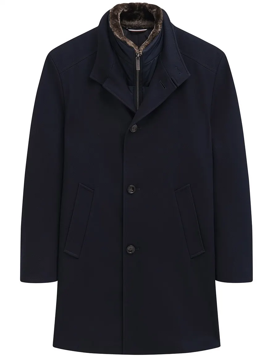 winterjas donkerblauw Bugatti