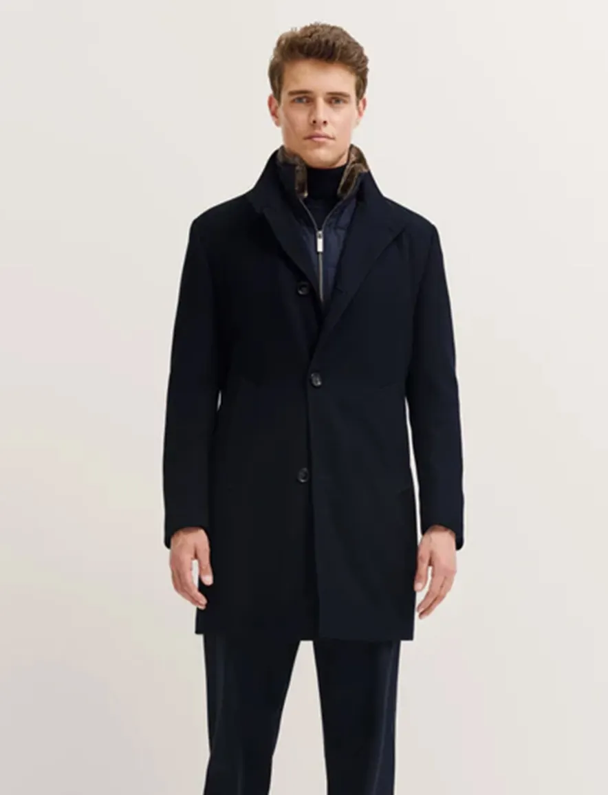 winterjas donkerblauw Bugatti