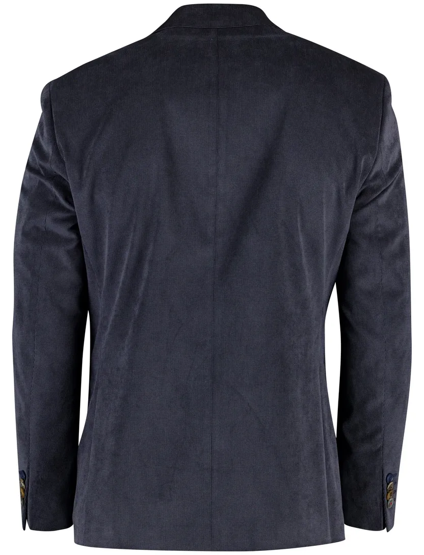 normale fit colbert Digel Ezzo-G donkerblauw effen