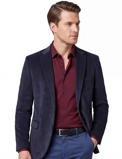 Digel normale fit colbert Digel Ezzo-G donkerblauw effen