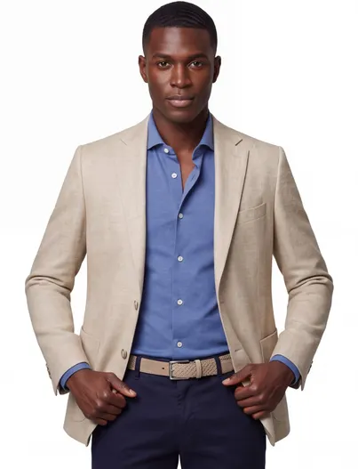 Dressler Dressler colbert Eduard normale fit scheerwol beige