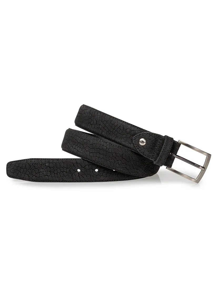 Riem Floris Van Bommel zwart print leer