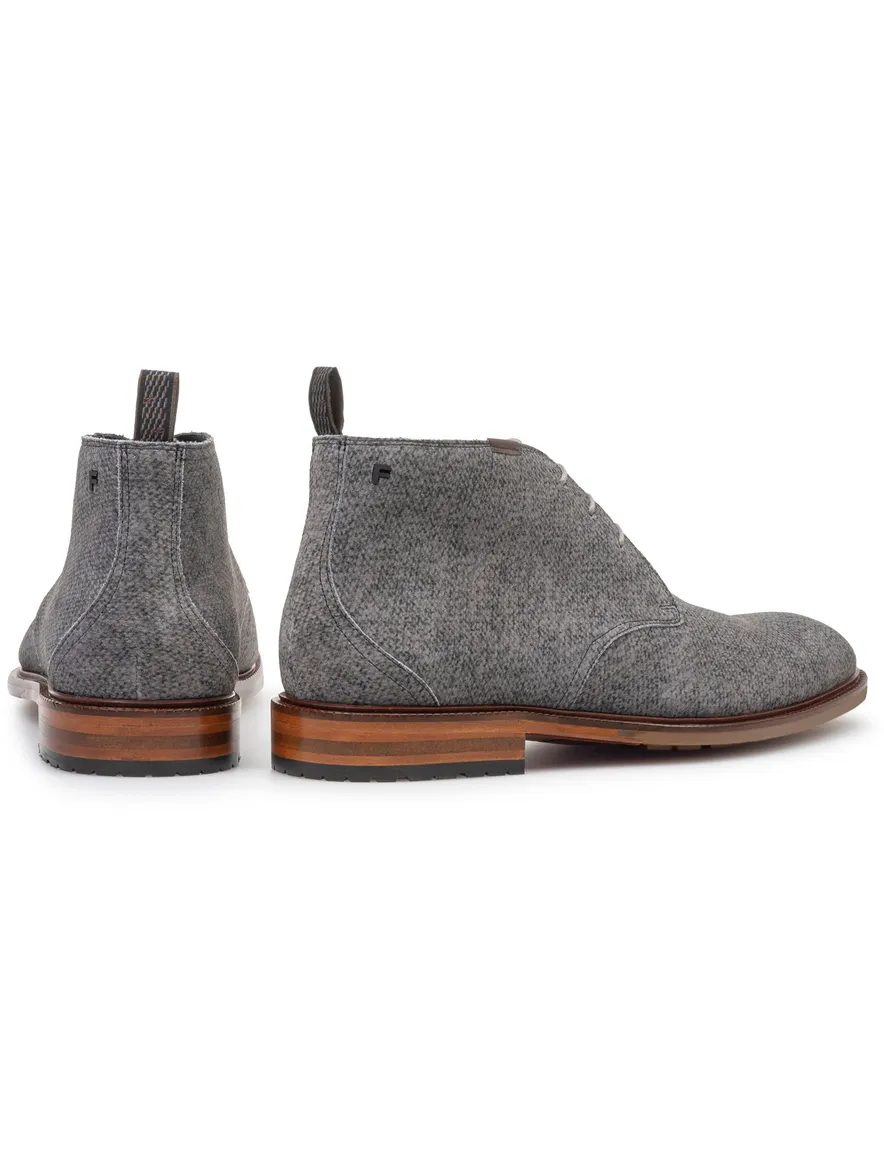 Grijze nette veterschoen Floris van Bommel suede