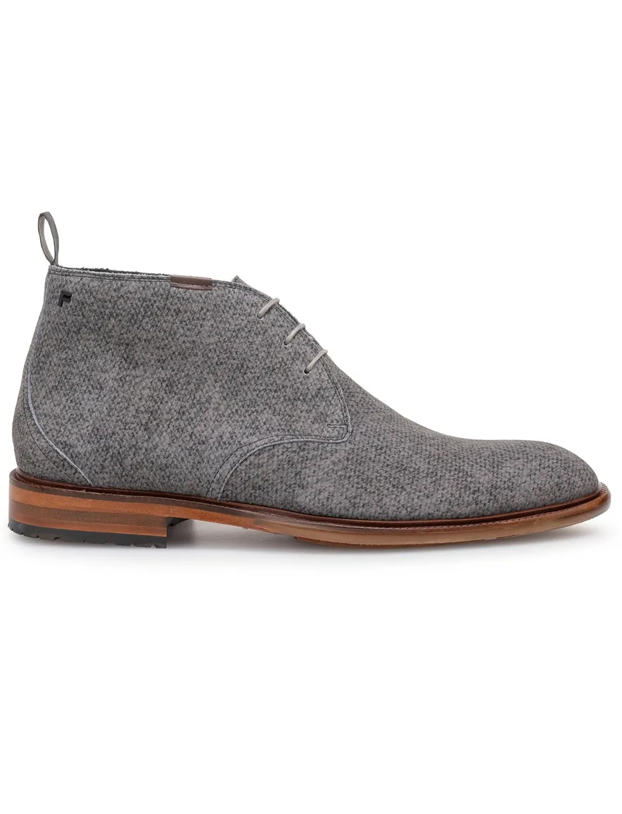 Grijze nette veterschoen Floris van Bommel suede